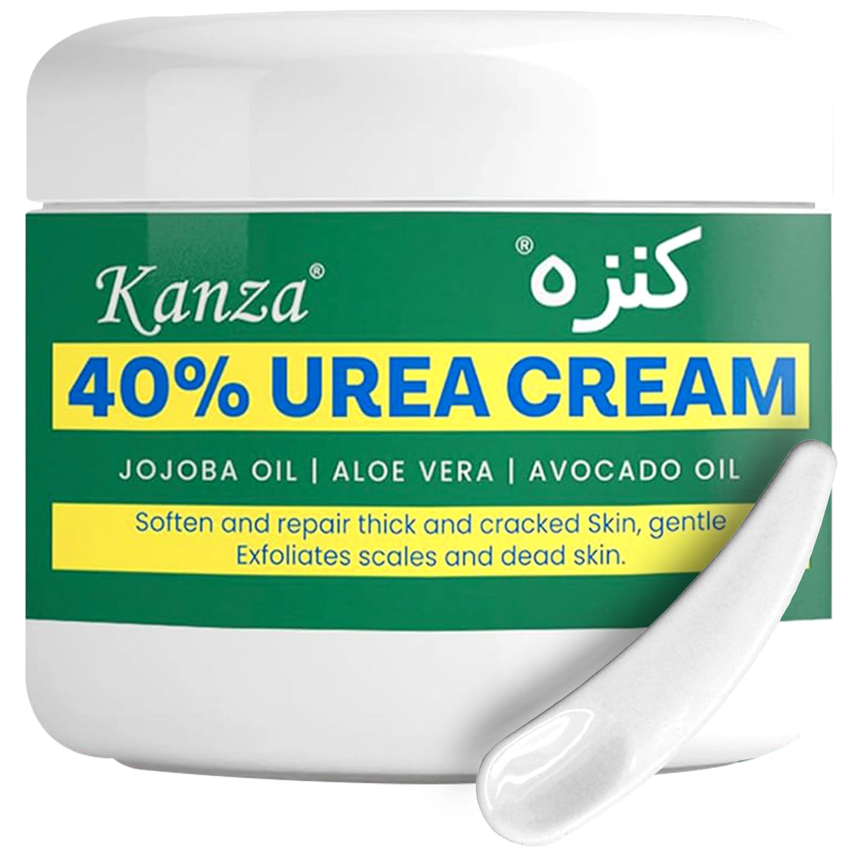 KANZA 40% Urea Cream for Dry, Cracked Feet & Hands - Maximum Strength Skin Repair Lotion - 150g