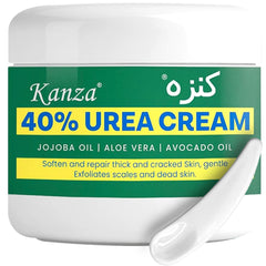 KANZA 40% Urea Cream for Dry, Cracked Feet & Hands - Maximum Strength Skin Repair Lotion - 150g