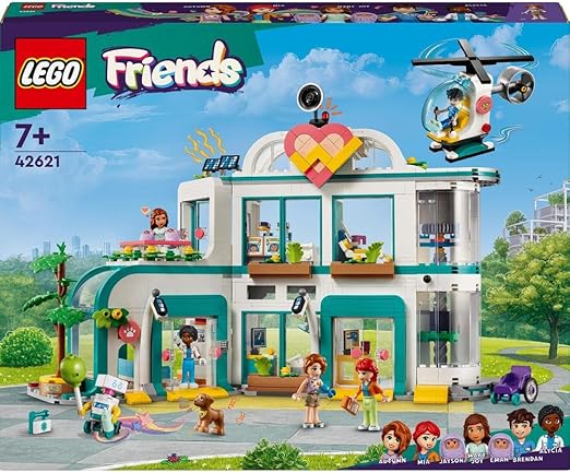 LEGO Friends Heartlake City Hospital Set with Helicopter Toy for 7 Plus Year Old Girls, Boys & Kids, Mini-Doll Characters Including Autumn, Doctor Role-Play Building Toys, Gift Idea 42621