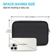 Lacdo USB Flash Drive Case Thumb Drive Holder Case Organizer Portable Electronic Accessories Storage Bag for SanDisk/Samsung/SamData USB Flash Drives Jump Drive Memory Stick, Cable, SD Card, Black