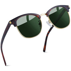 Joopin Polarized Semi Rimless Sunglasses Men Women, Classic Half Frame Sun Glasses UV Protection
