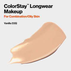 Revlon ColorStay Liquid Foundation Makeup for Combination/Oily Skin SPF 15 - Vanilla (135), 30ml