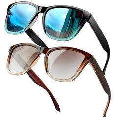 KANASTAL Polarized Sunglasses for Women, Classic Square Mens Sun Glasses, Lightweight Shades for Womens Outdoor 100% UV400 Protection Driving Fishing Golf Outdoor Activities