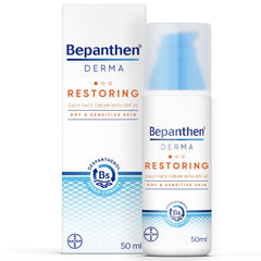 Bepanthen Derma Restoring Daily Moisturizer Face Cream with SPF 25 for Sensitive and Dry Skin - 50ml