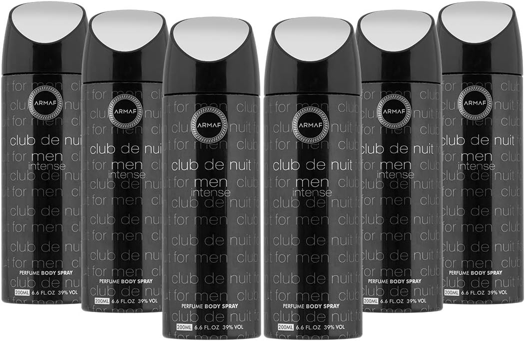 ARMAF Club De Nuit Intense Men, Perfume Body Spray, Deodorant For Him - 200ml (PACK OF 6) By ARMAF From The House of Sterling