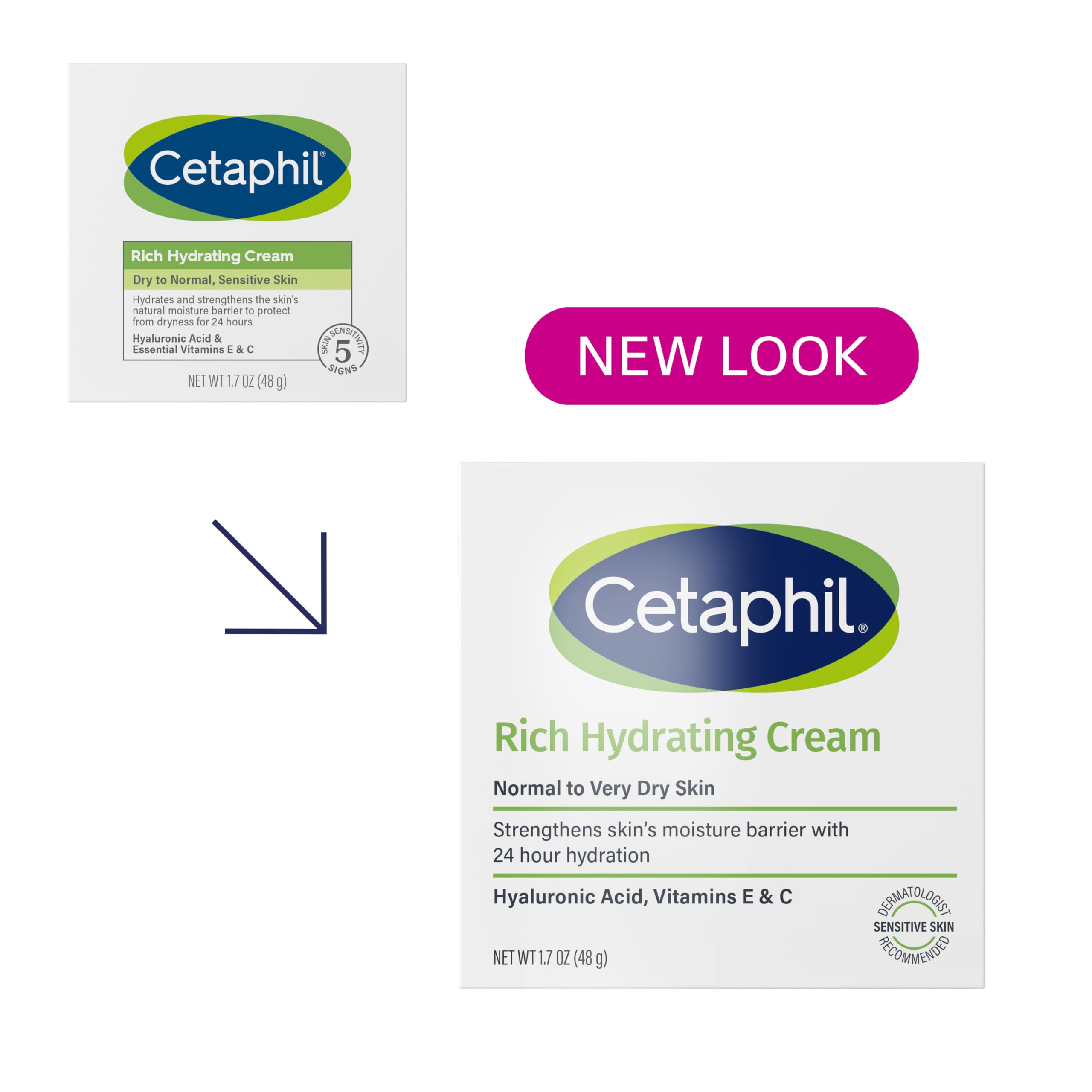 Cetaphil Rich Hydrating Night Cream, 1.7 Oz