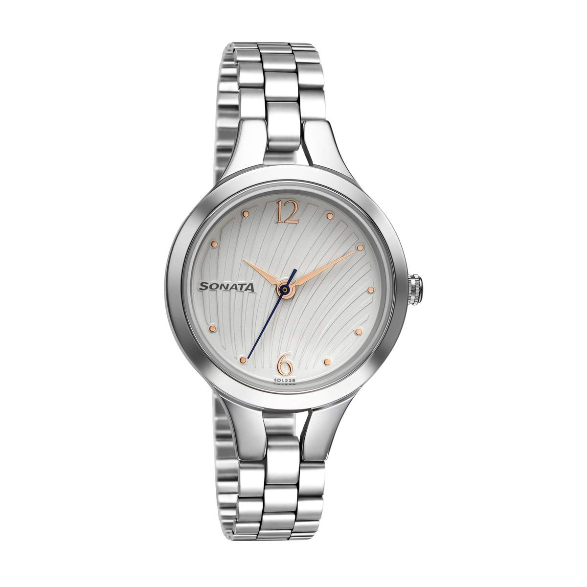 Sonata Silver White Dial Analog Watch for Women-NR8151SM05