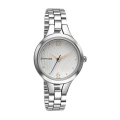 Sonata Silver White Dial Analog Watch for Women-NR8151SM05