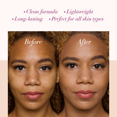 LUMINESS Silk Airbrush Spray Foundation & Buffing Brush Kit – Full Coverage Foundation & Dual-Sided Buffing Brush - Buildable Coverage, Anti-Aging Formula Hydrates & Moisturizes (Shade - Deep)