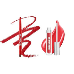 Buxom Full On Plumping Lip Cream, Cherry Flip + Power Line Plumping Lip Liner, Real Red