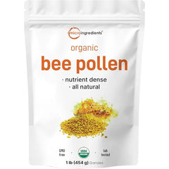 Micro Ingredients Organic Bee Pollen Granules, 1 lb | Fresh Harvest, Raw & Natural Superfood | Rich in B Vitamins, Minerals, Protein & Antioxidants | Keto, Non-GMO