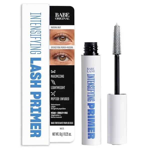 Babe Original Intensifying Lash & Mascara Primer and Lash Mask with Peptides, Shea Butter & Castor Seed Oil Condition & Nourish, Boost Mascara Length, Definition, Volume