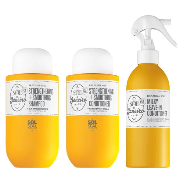 Sol de Janeiro Damage Repair Shampoo, Conditioner, Leave-In Conditioner Set