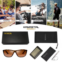 KANASTAL Polarized Sports Sunglasses for Men Women, Classic Square Sun Glasses Driving Cycling Outdoor Lightweight Shades for Womens 100% UV400 Protection