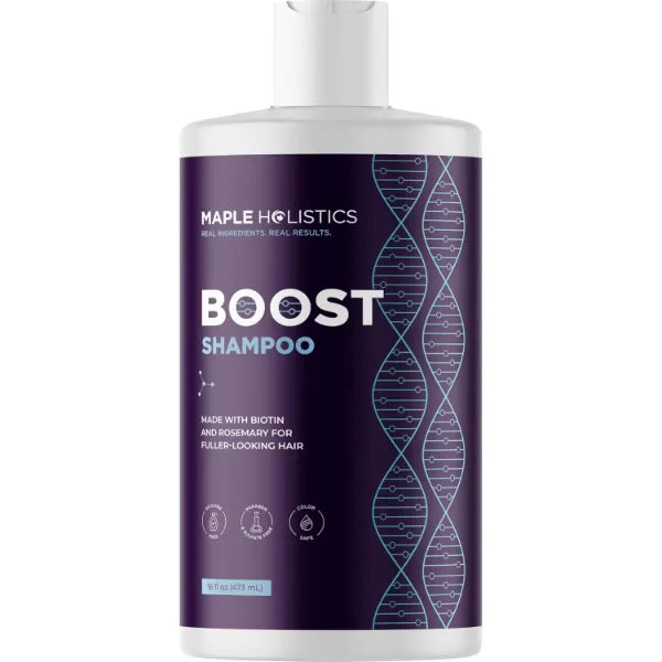 Maple Holistics Advanced Biotin Shampoo with Rosemary Oil - Volumizing Shampoo for Thinning Hair for Women & Men with Black Castor Caffeine & B Vitamins - Paraben Silicone and Sulfate Free Vegan Formula (16 Fl Oz)