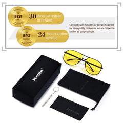 Joopin Polarized Sunglasses for Men, Classic Military Rectangular Sun Glass with Metal Frame UV Protection