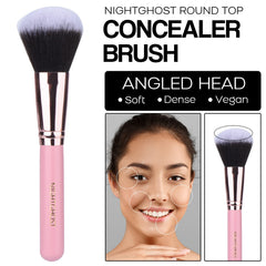 NightGhost Makeup Kit for Women Included 2 Phoera Foundation SPF 20+ 30ml Matte Oil Control, 2 Kabuki Makeup Brushes, Phoera Primer, Powder Foundation, 2 Makeup Sponges (101 Porcelain + 102 Nude)