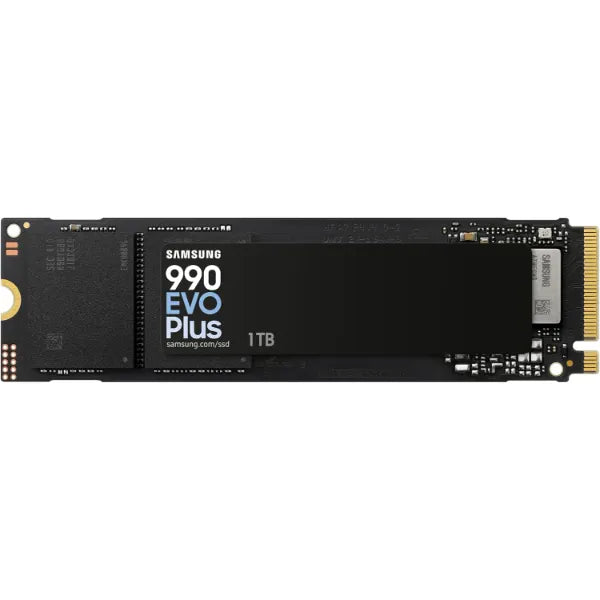 Samsung 990 EVO Plus 1TB Gen4 PCIe 4.0 NVMe M.2 2280 Internal SSD (MZ-V9S1T0BW) - Black
