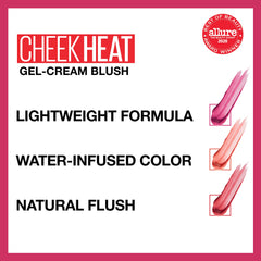 Maybelline Cheek Heat Gel Cream Blush Makeup 0.27 fl oz, Rose Flush