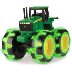 TOMY Monster Treads Lightning Wheels - John Deere Tractor - Motion Activated Light Up Monster Truck Toy