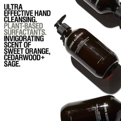 Grown Alchemist Invigorate Hand Wash Refill Pouch, Sweet Orange, Cedarwood, Sage. Soothe, Soap to Cleanse & Nourish Skin, (500mL).