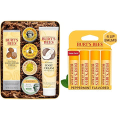 Burt's Bees Classics Valentines Day Gifts Set, 6 Products in Giftable Tin – Cuticle Cream & Lip Balm Valentines Day Gifts, Original Beeswax, Lip Moisturizer With Responsibly Source