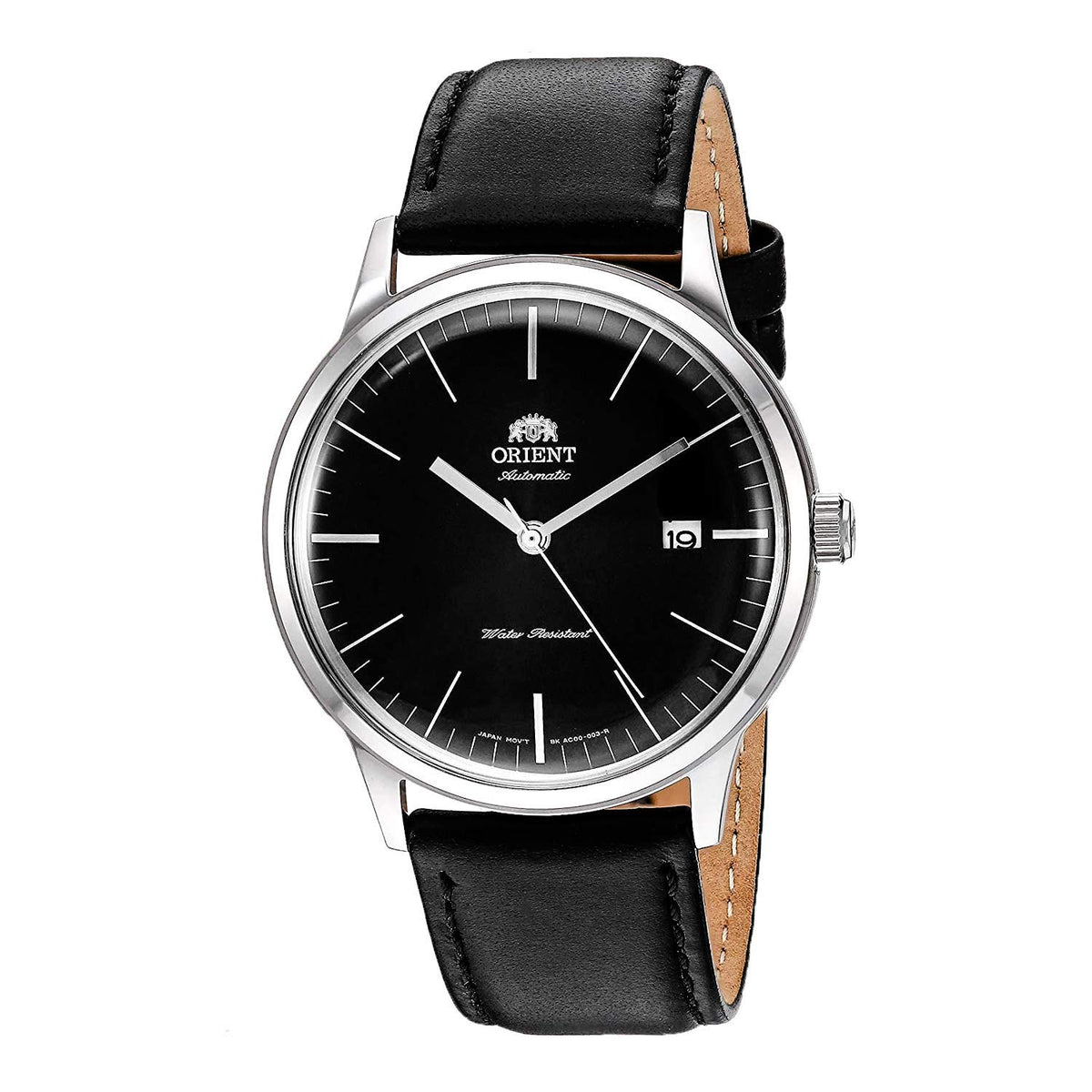 Orient '2nd Gen Bambino Version III' Japanese Automatic Stainless Steel and Leather Dress Watch