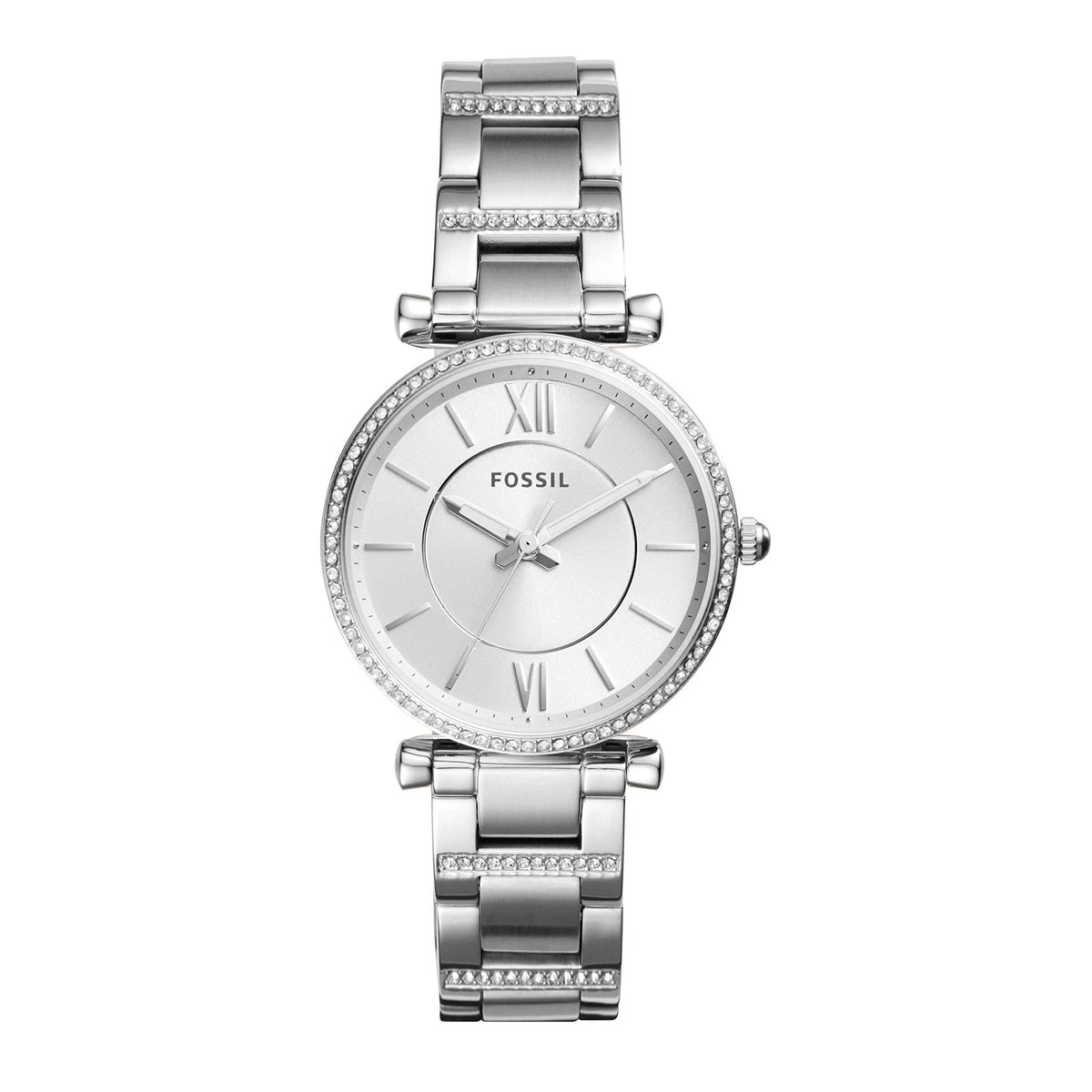 Fossil Women's Carlie Stainless Steel Casual Quartz Watch, Carlie - ES4432 Silver