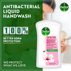 Dettol Skincare Hand wash Liquid Soap Refill, Rose & Sakura Blossom Fragrance, 1L, Pack of 2