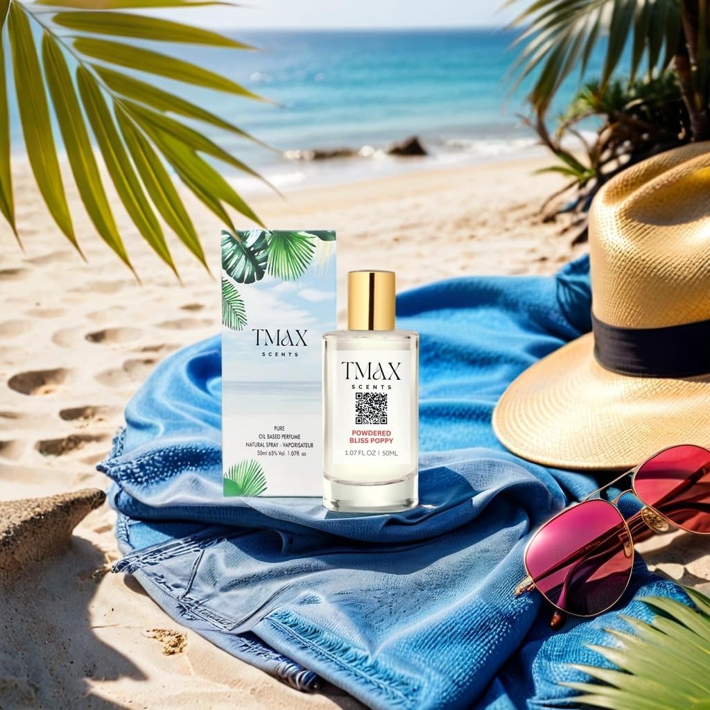 TMAX Scents Powdered Bliss Poppy Perfume for Women 50ml - Elegant, Long-Lasting Musky Sweet and Floral Fragrance