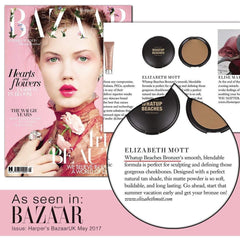 Elizabeth Mott Whatup Beaches Bronzer Face Powder Contour Kit - Vegan and Cruelty Free Facial Compact Bronzing Powder for Contouring and Sun Kissed Makeup Finish - Matte shade (10 g)