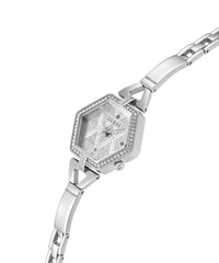 GUESS Women's 28mm Watch - Silver Tone G-Link Silver Tone Dial Silver Tone Case