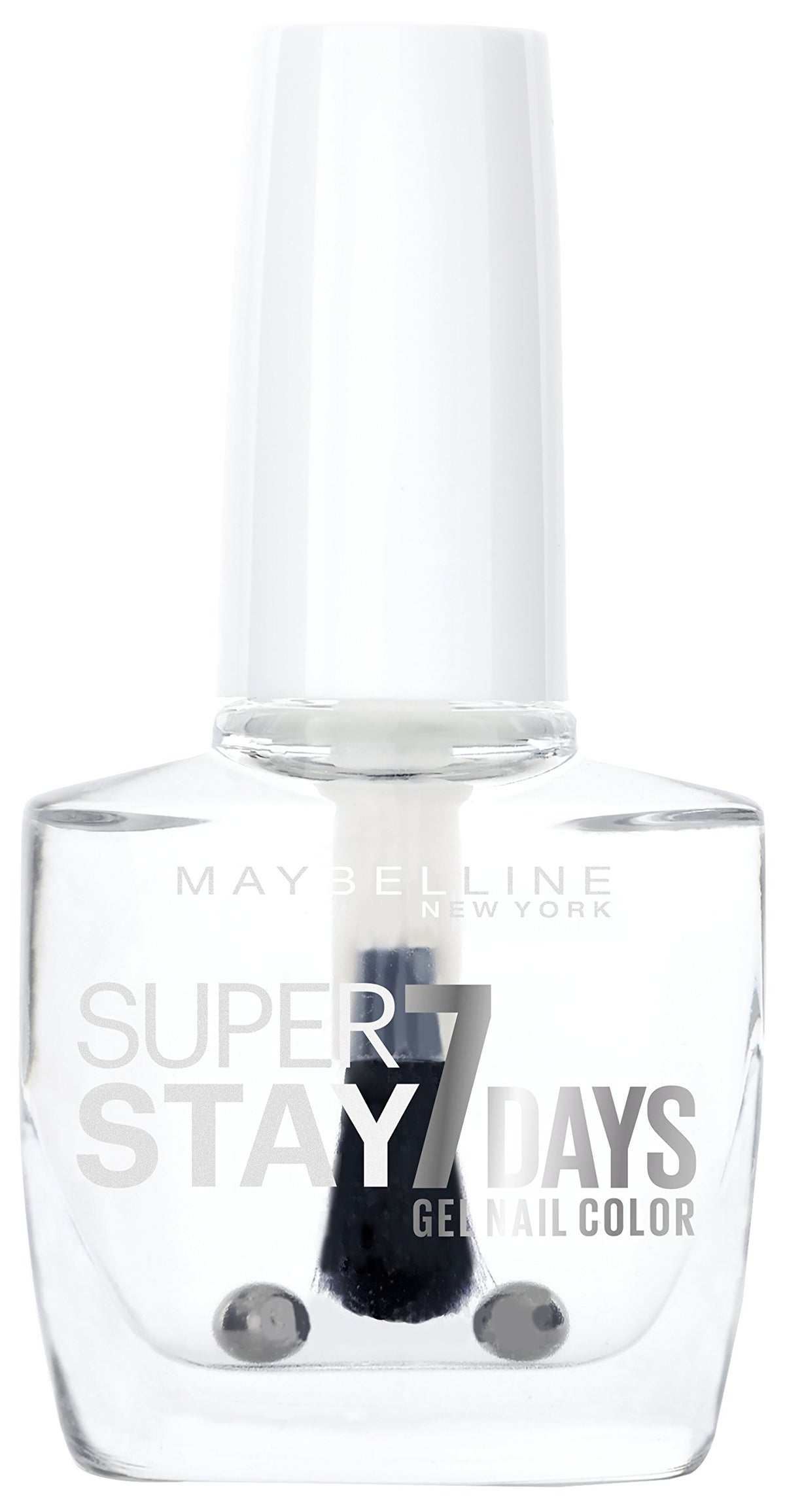 Maybelline New York Make-Up Super Stay Nail Polish Forever Strong 7 Days Finish Gel Nail Polish 25 Crystal Clear/Transparent Gloss Ultra Strong Hold, UV Lamp Not Included, 1 x 10 ml