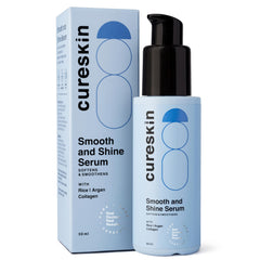 Cureskin Smooth & Shine Hair Serum | With Rice, Argan & Collagen | Smoothes & Softens Hair for Men & Women | Helps Reduce Split Ends, Frizz & Detangle, 50ml