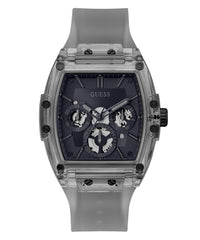 GUESS Men's Trend Casual Tonneau Diamond 43mm Watch – Black Dial Stainless Steel Case & Bracelet
