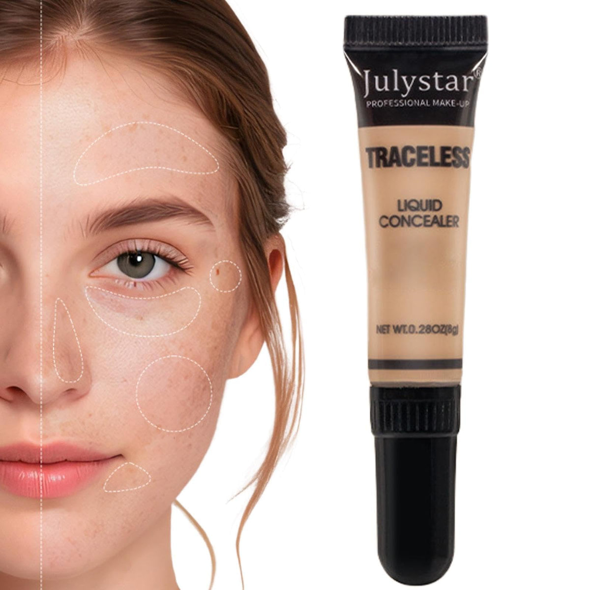 Waterproof Concealer For Scars | Leg Foundation Waterproof, Full Coverage Makeup For Dark Spots | Liquid Multi-Use Concealer, Leg Foundation Waterproof For Hyperpigmentation And Blemishes