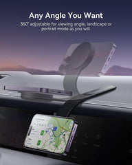 Baseus C02 Magnetic Phone Holder Magnetic Phone Holder for Car,MagSafe Dash Mount Compatible with iPhone 15 Pro Max, 15 Pro, 15 Plus Tesla Bendable MemoryTitanium Alloy for All Dashboard, Windshield