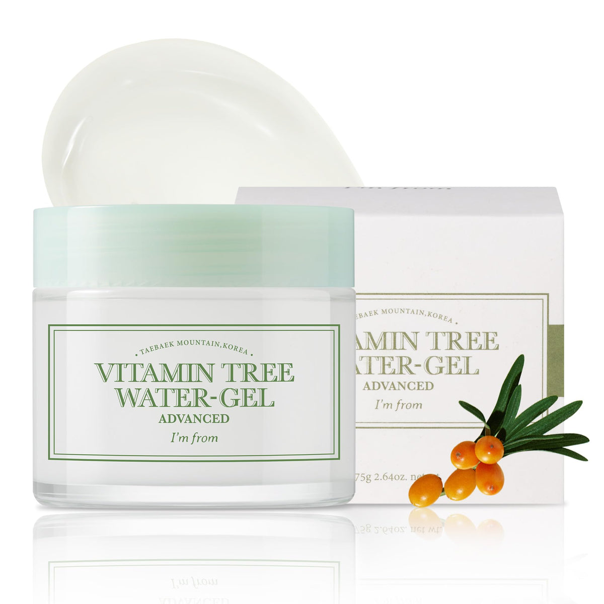I'm from Vitamin Tree Water Gel, Korean moisturizer, Niacinamide, Panthenol, Vitamin C, Hydrating, Soothing - 75g