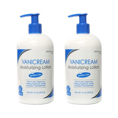 Vanicream Moisturizing Lotion with Pump, Body Lotion for Sensitive Skin – Fragrance & Dye-Free Daily Hydration - 16 Ounce (Pack of 2)