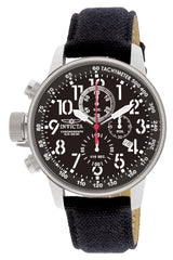 Invicta Men's 1512 Force Stainless Steel Watch with Cloth and Leather Strap - Black