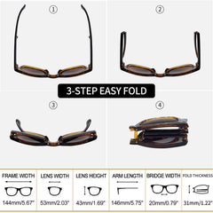 Joopin Folding Sunglasses for Men Women UV400 Protection Easy Carry Foldable Sunglasses for Driving Traveling