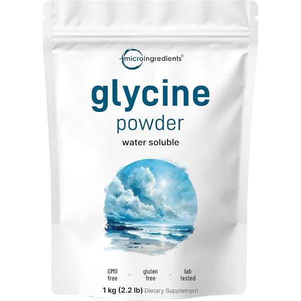Micro Ingredients Glycine Powder, 1KG (2.2 Pounds), Glycine 1000mg Per Serving, Water Soluble and Product of USA
