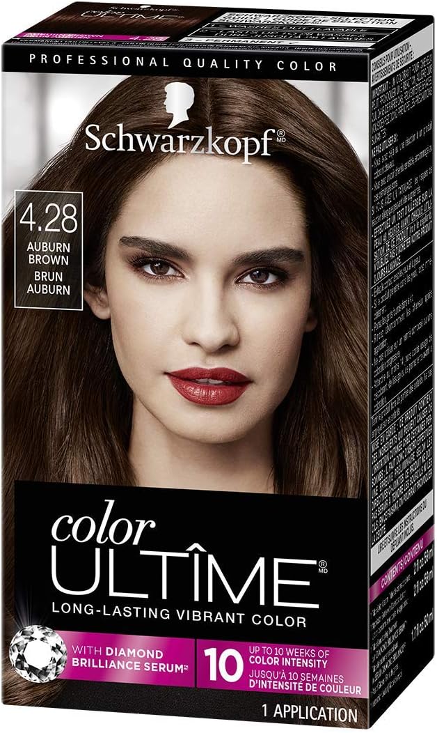 Schwarzkopf Color Ultimate Permanent Hair Color Cream, Glam Nights, 4.28 Chestnut Brown