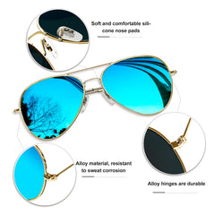 KANASTAL Polarized Sunglasses for Women and Men, Metal Frame Sun Glasses Retro Shades for Mens Driving Outdoor Military Style 100% UV400 Protection