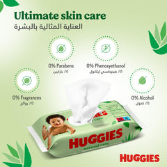 Huggies Natural Baby Wipes, Aloe Vera Wipes, 12 Pack x 56 Wipes (672 Wipes)