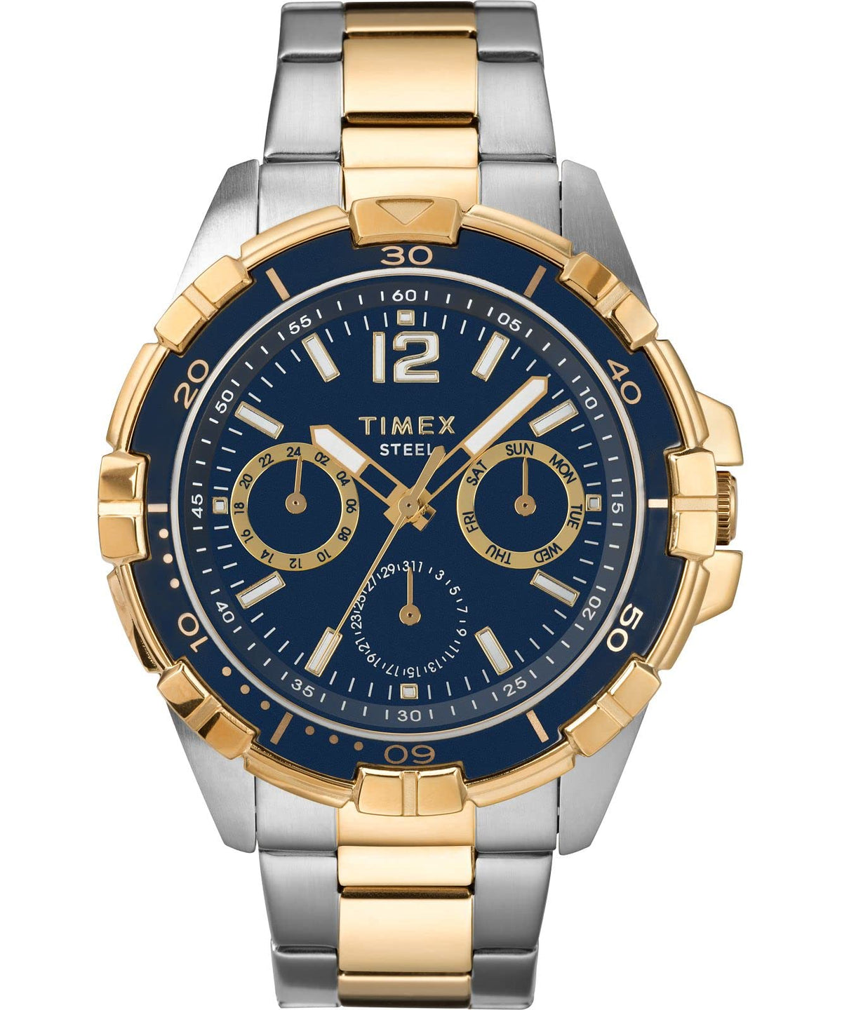 Timex Herren Multi Zifferblatt Uhr mit Edelstahlarmband Harborside - Two-tone