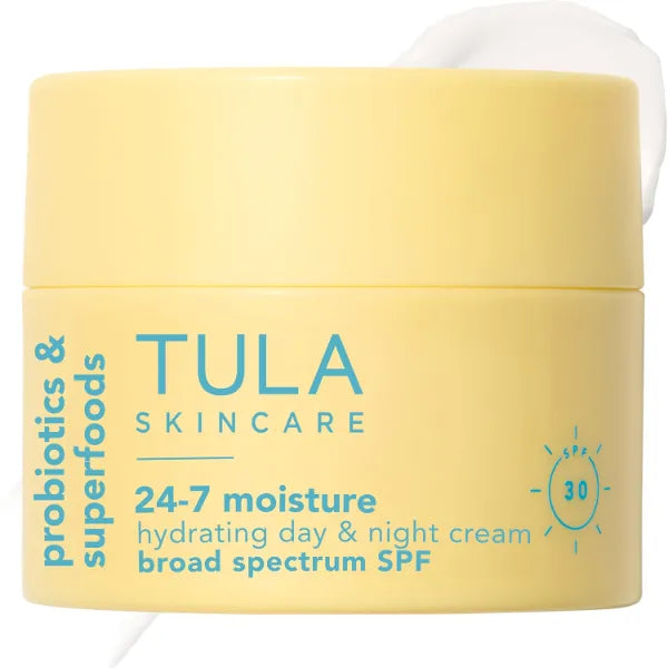 TULA Skin Care 24-7 Hydrating Day Cream SPF - Anti-Aging Moisturizer for Face with SPF 30, Contains Watermelon & Blueberry Extract, 1.5 oz
