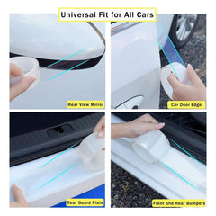 TZAONEN Car Door Edge Guard Door Sill Protector, Automotive Anti-Collision Strip for Car Door Edge/Front and Rear Bumper/Door Sill Protector, Fits for Most Car, Transparent (1.2 inch X 16ft)