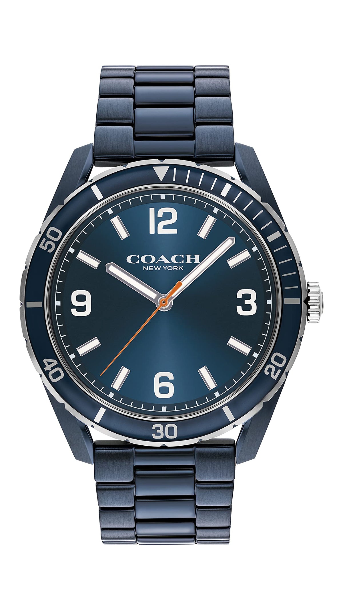 Coach PRESTON Men's Watch, Analog-Metallic Blue