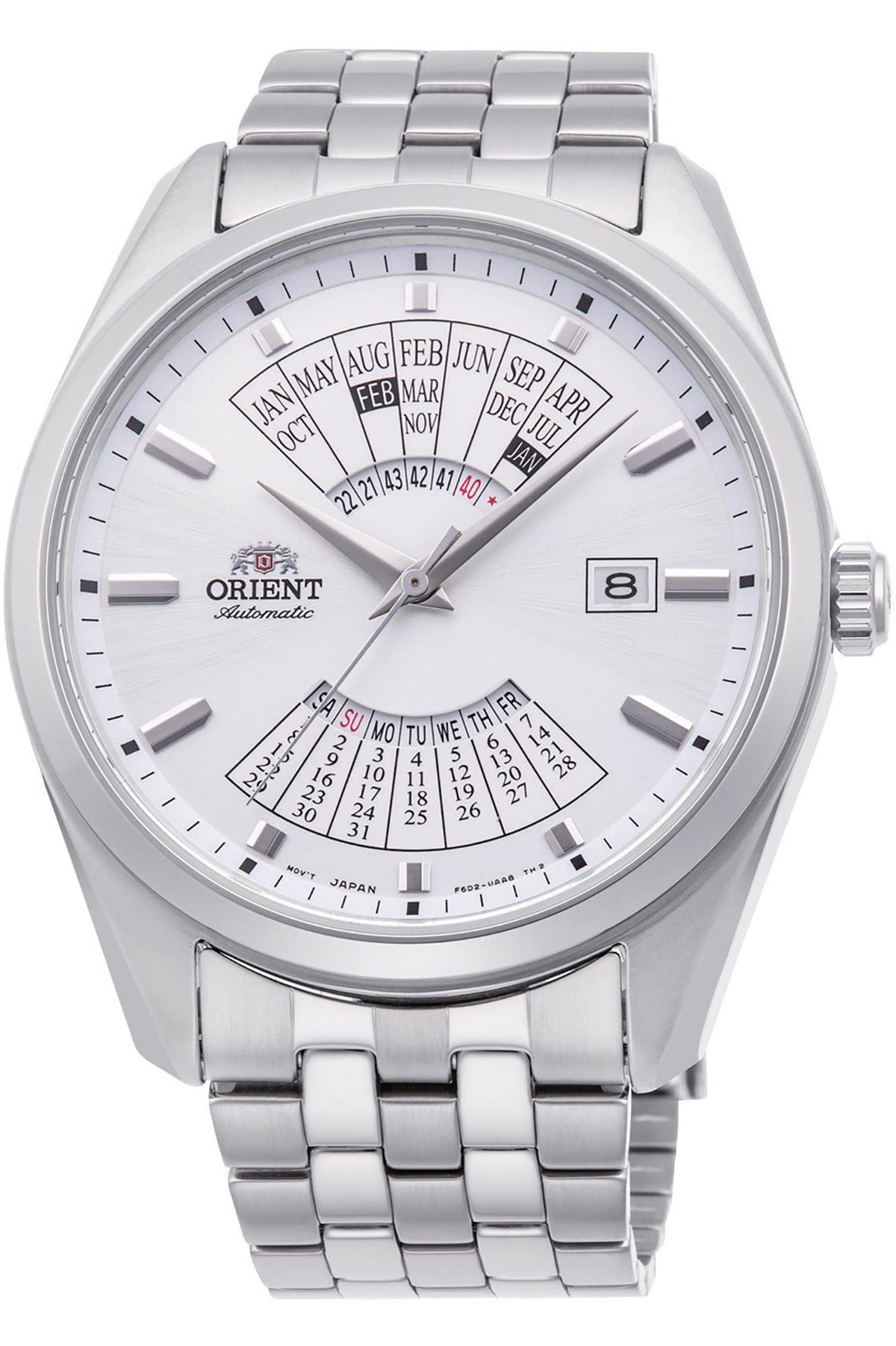 Orient RA-BA0004S10B Multi-Year Calendar Analog Automatic Watch for Men, 43 mm Case Size, Silver